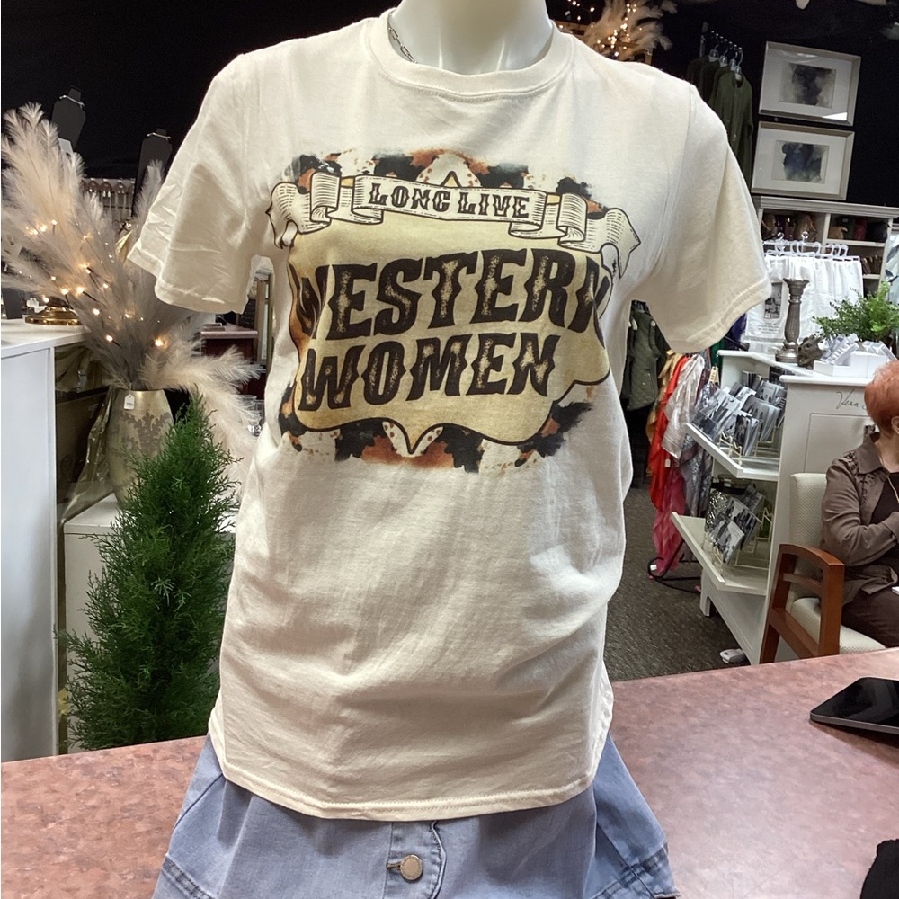 Western Women Graphic Tee - Cream